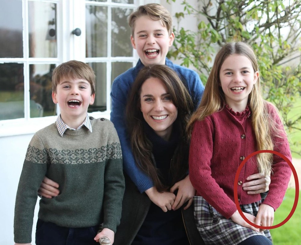 Kate s deťmi - upravená fotka