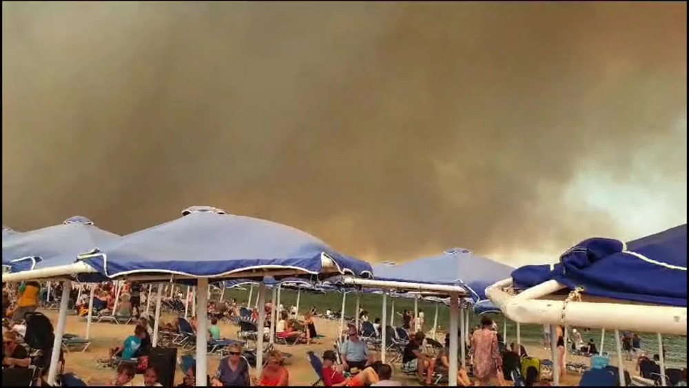 [multi] Požiar Grécko zábery 3463