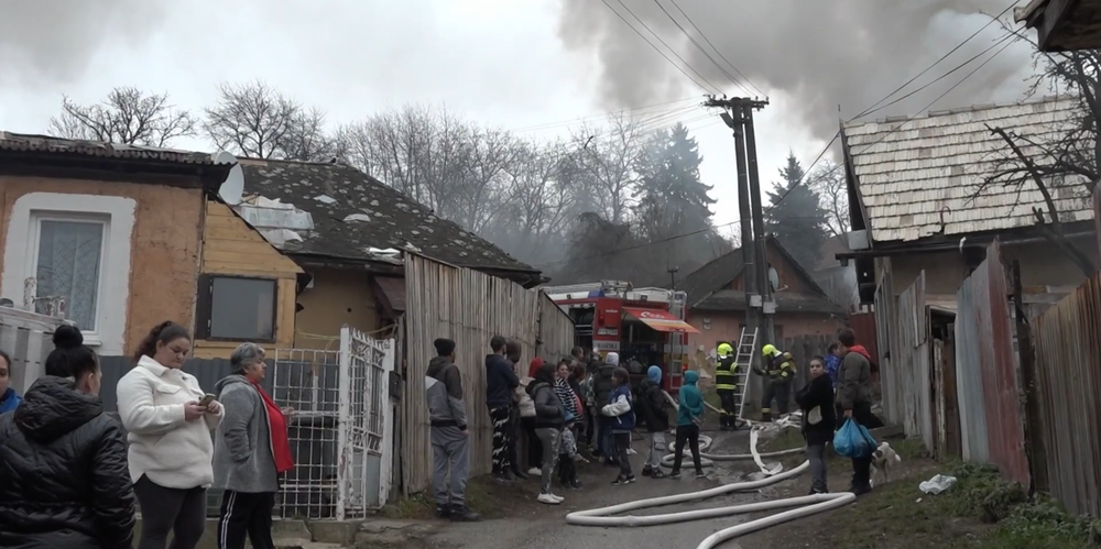 Požiar v centre Rožňavy