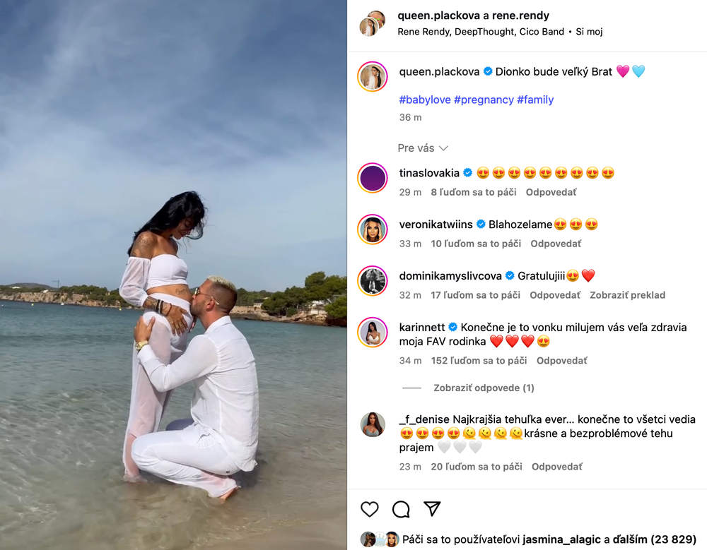 Plačková je tehotná