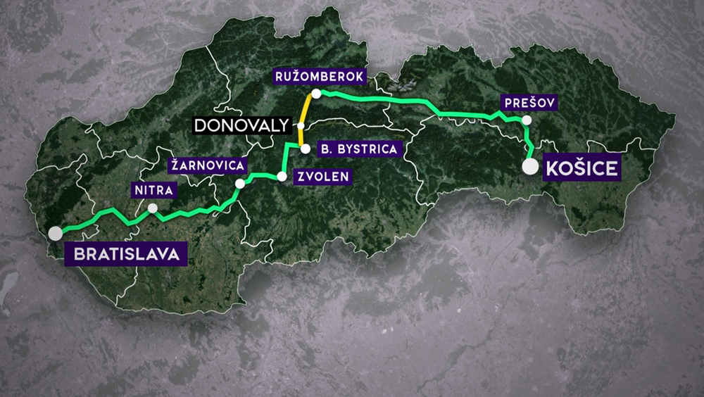 trasa do kosic cez donovaly