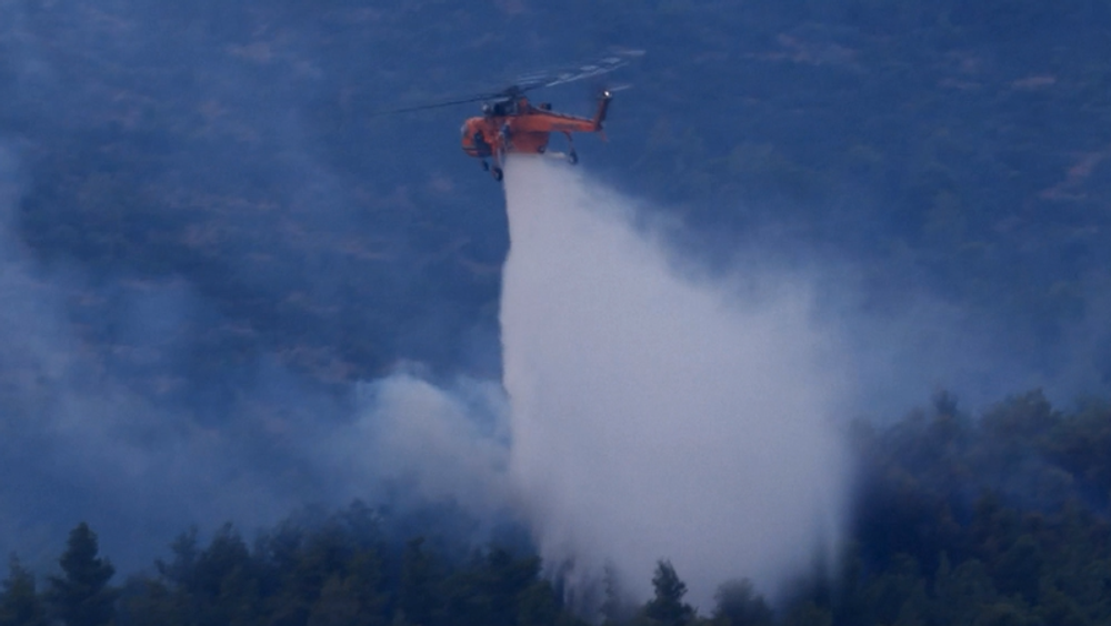 Veľký požiar neďaleko Atén