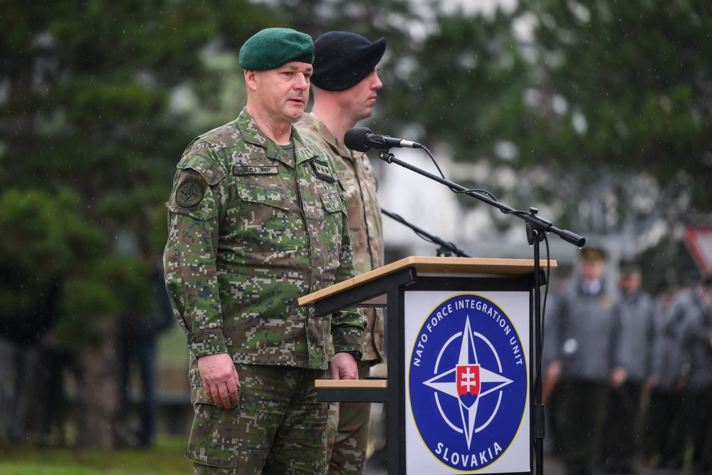 Na snímke veliteľ Tímu pre integráciu síl NATO (NFIU) na Slovensku plukovník Marián Kurilla