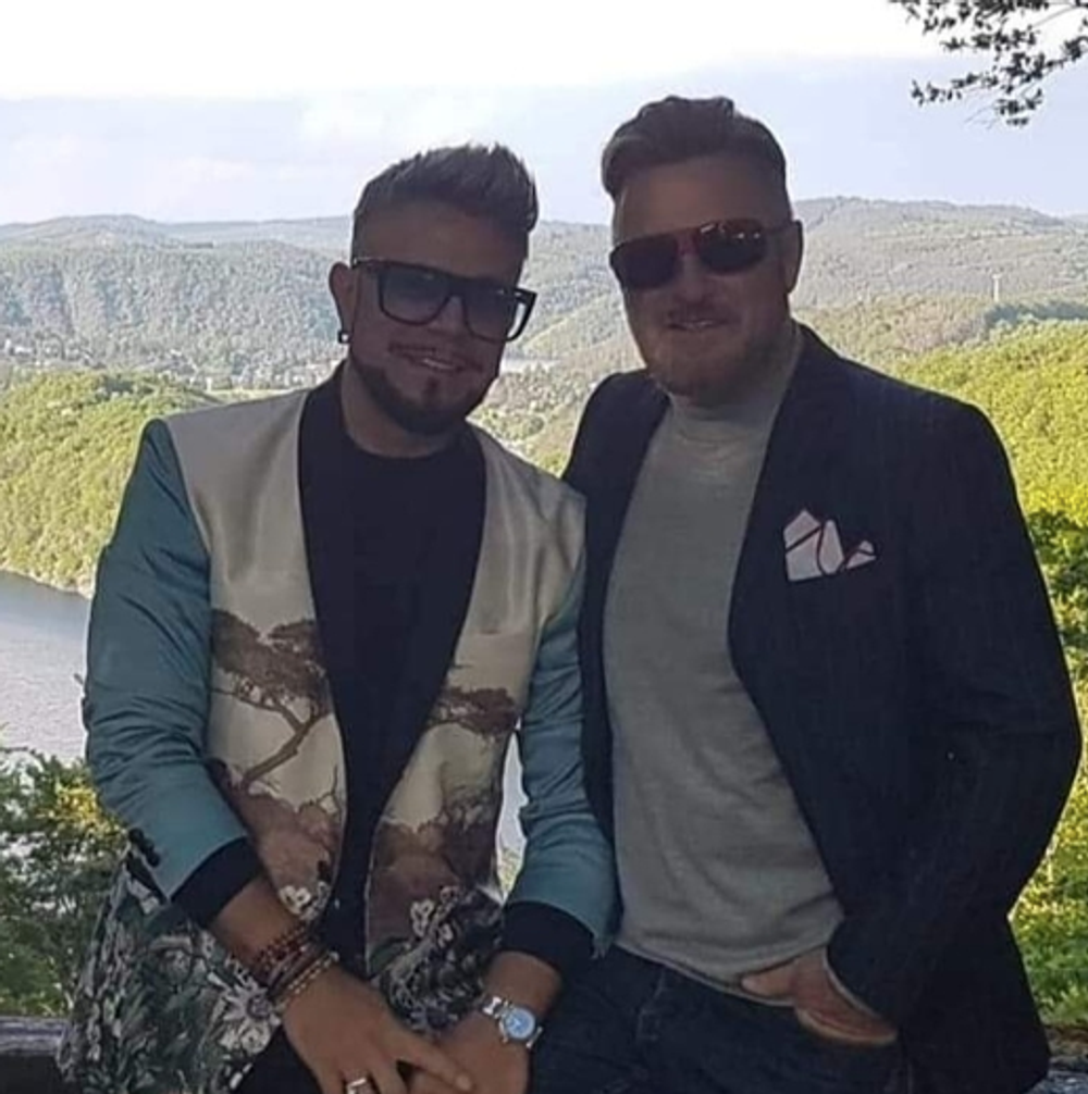 Osmani Laffita s manželom