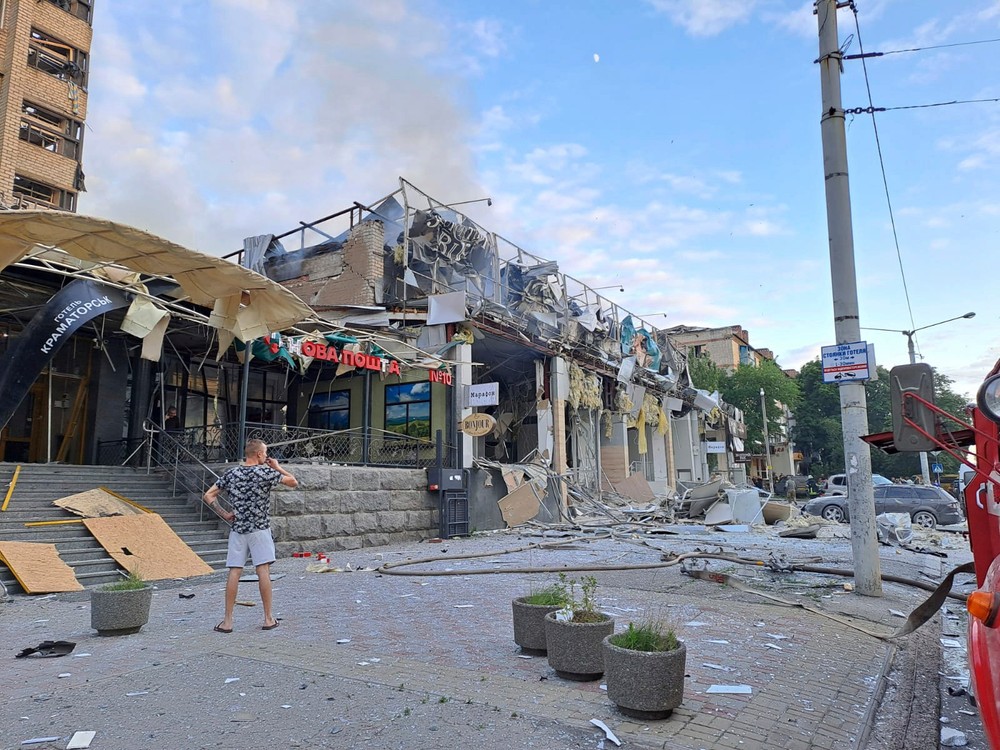 Ukrajina Rusko vojna Kramatorsk útok pizzeria (3)
