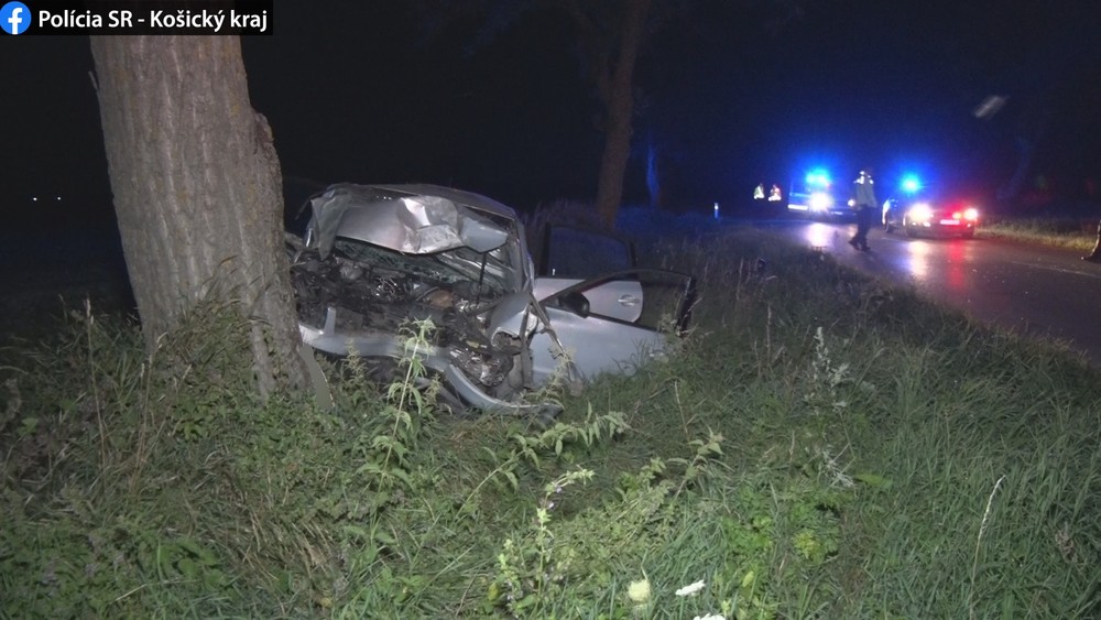Nočná jazda v Michalovskom okrese sa skončila tragicky. Vodič (†40) neprežil zrážku do stromu 
