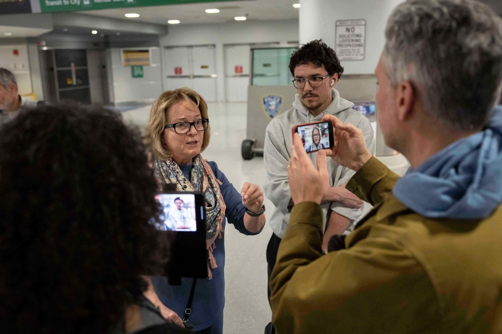 Prílet občanov z jordánskeho Ammánu na newyorské letisko