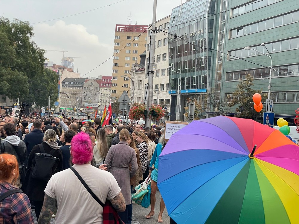 Protest na podporu LGBTI komunity