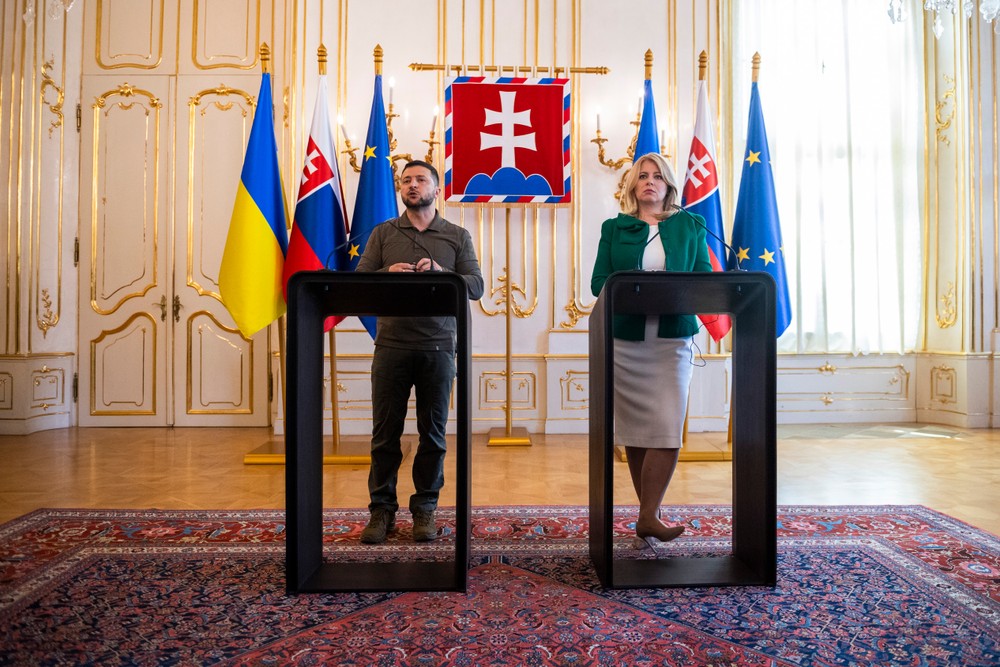 SR Bratislava Ukrajina Zelenskyj návšteva Slovenska Čaputová prezidentský palác (11)