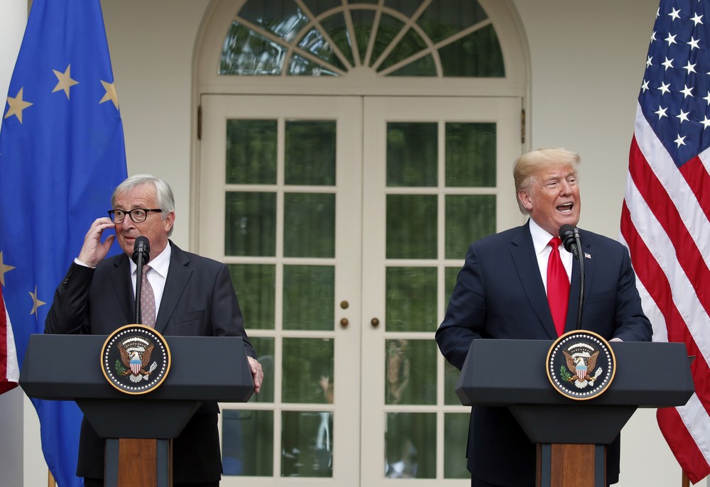 Donald Trump a Jean Claude Juncker