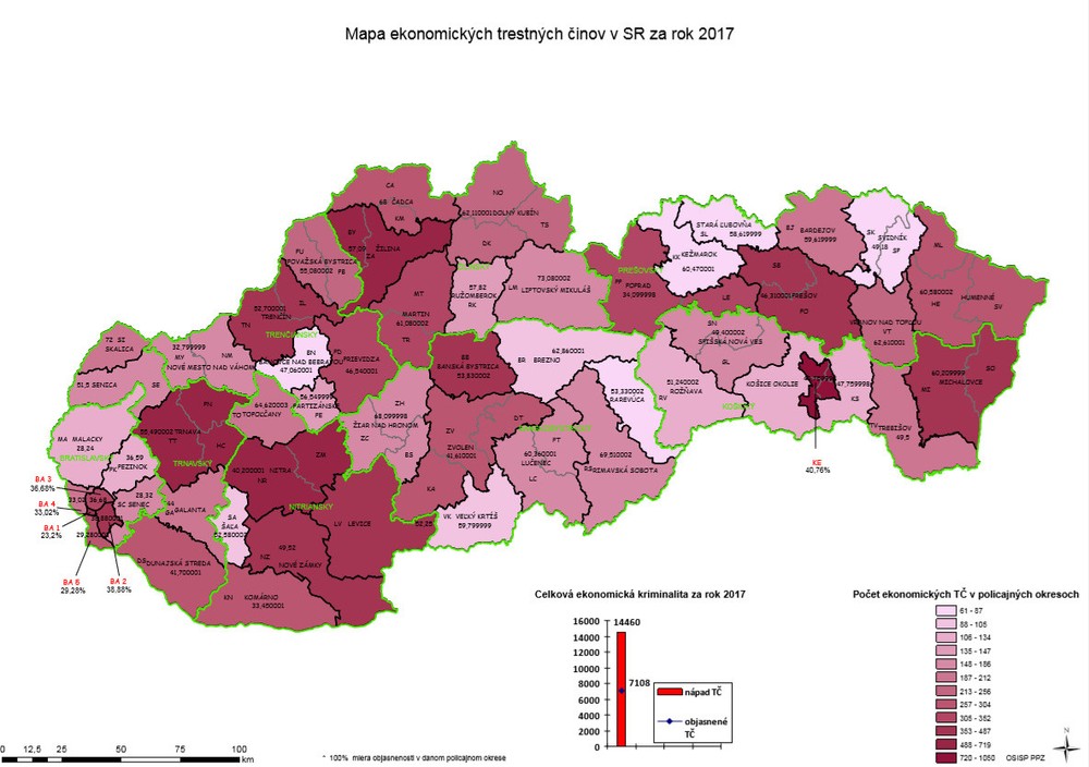 celková ekonomická kriminalita 2017