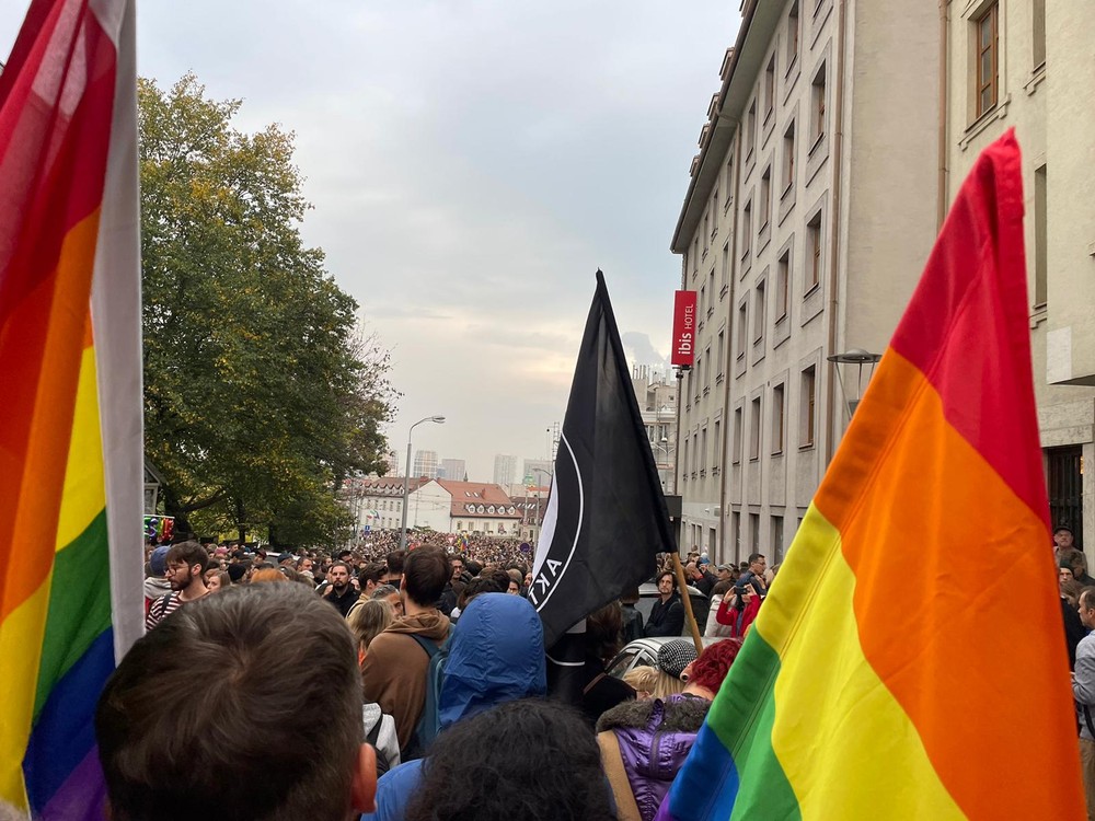 Protest na podporu LGBTI komunity
