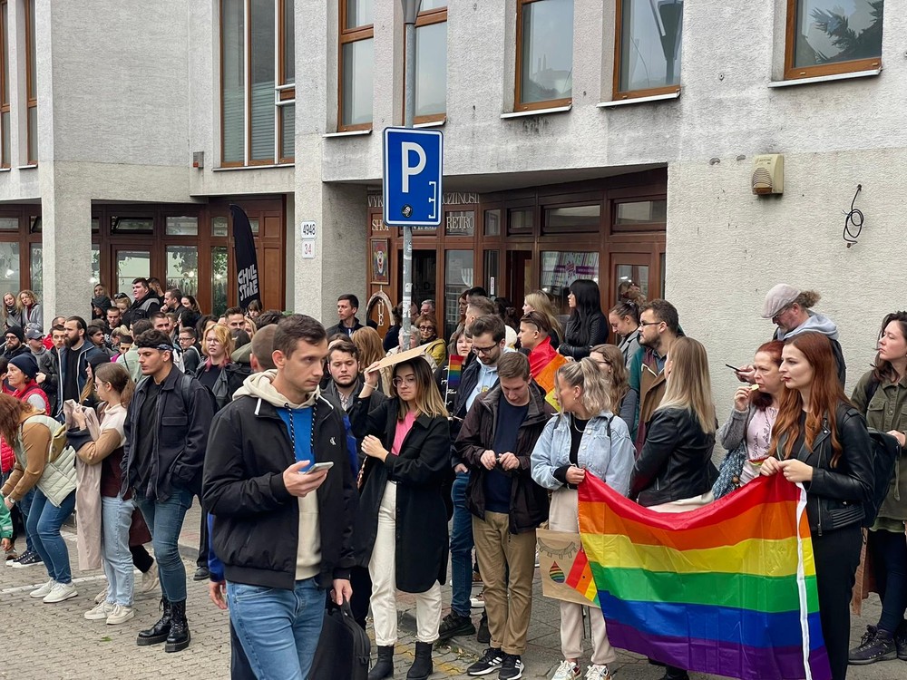 Protest na podporu LGBTI komunity