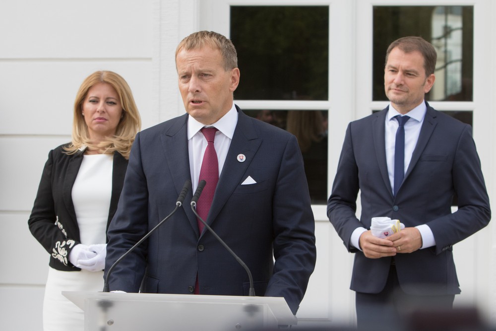 Kollár, Matovič a Čaputová na spoločných raňajkách 