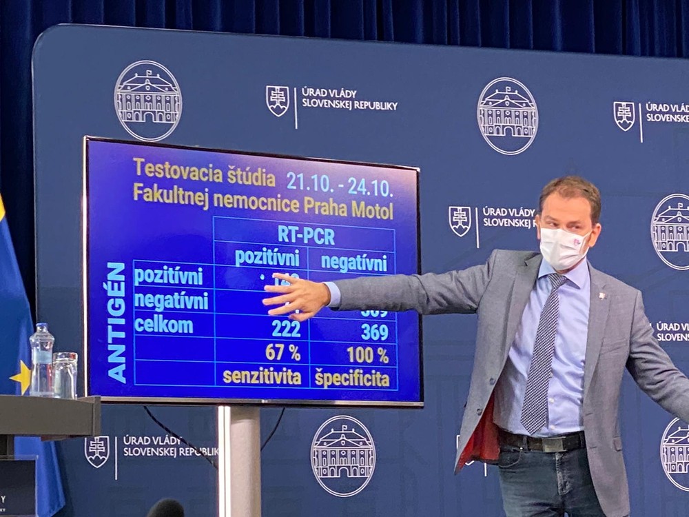 Antigénový test má podľa štúdie zachytiť 67% z toho, čo by zachytil PCR test