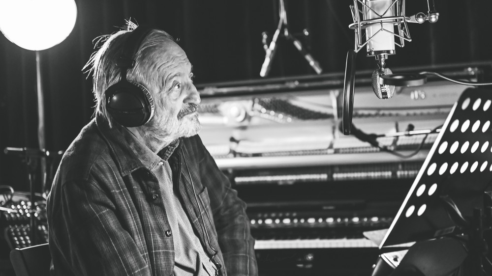 Milan Lasica počas nahrávania