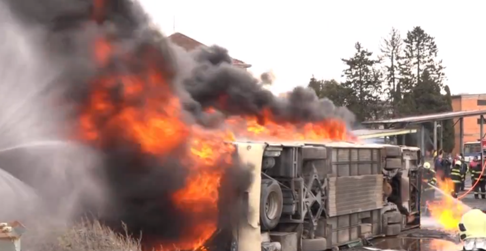 Nácvik záchrany z autobusu
