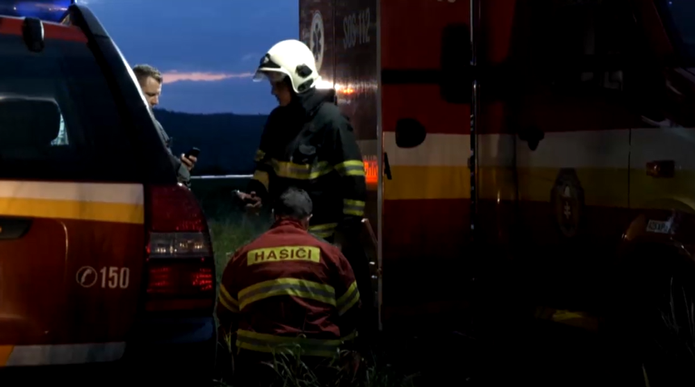 pád lietadla hasiči