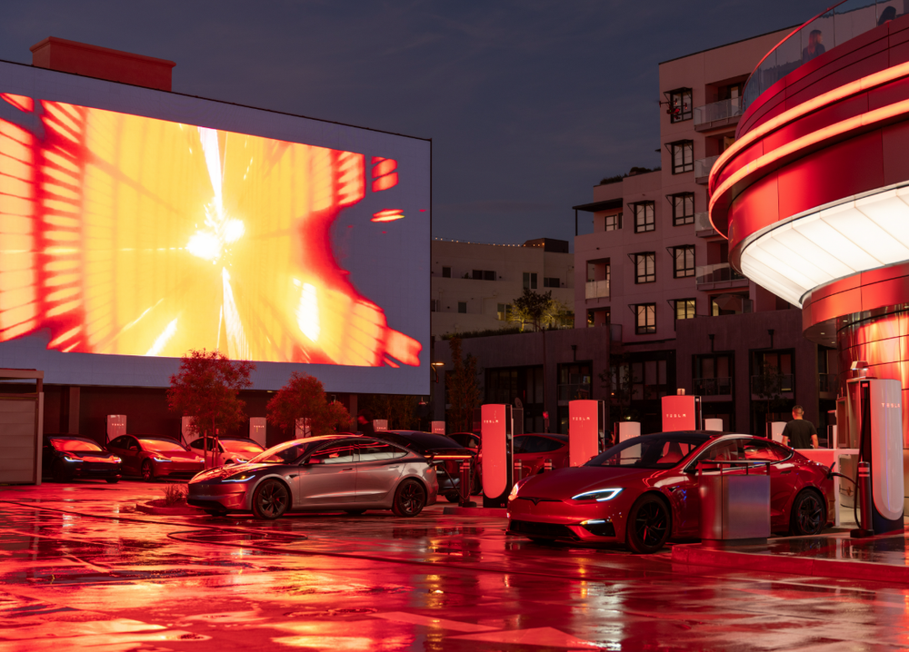 Parkovisko Tesla Diner