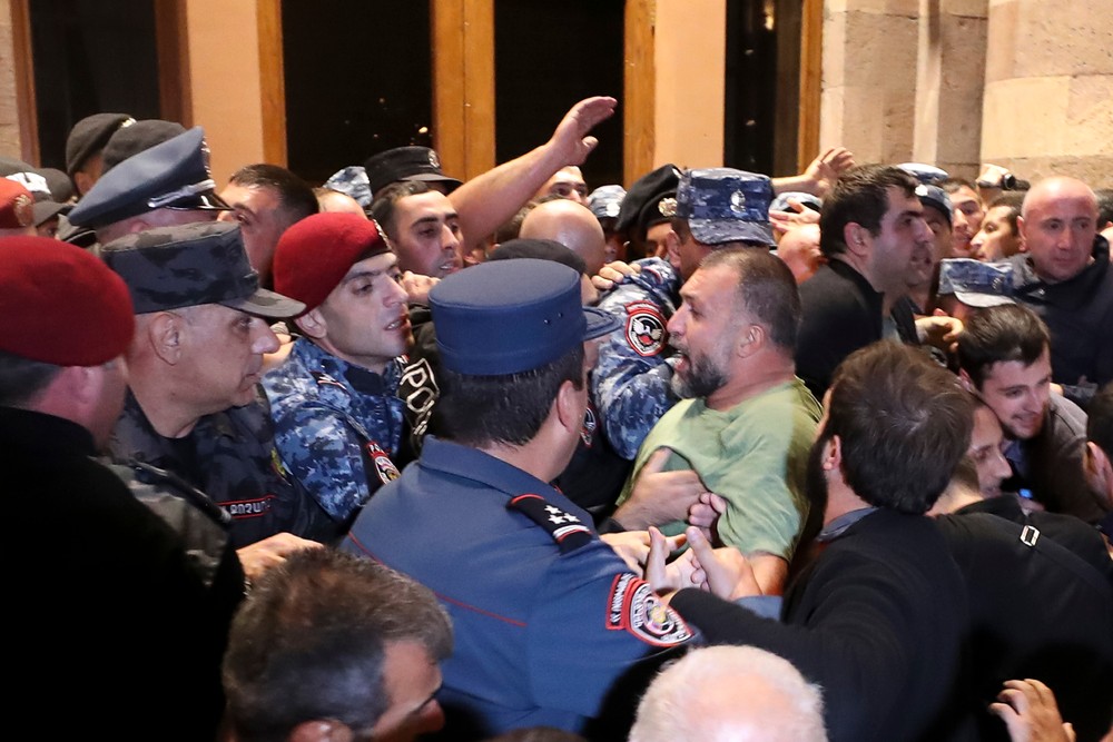 Azerbajdžan Arménsko Karabach nepokoje protest (5)