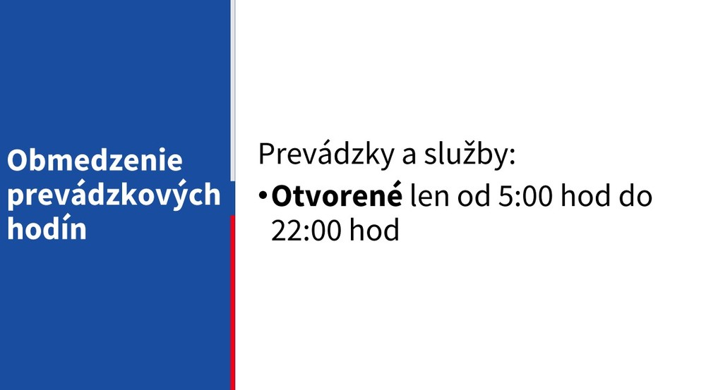 Obmedzenie prevádzkových hodín