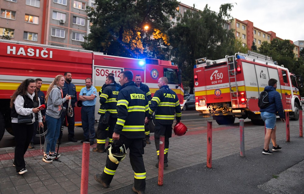 Zásah hasičov v Detskej fakultnej nemocnici v Košiciach