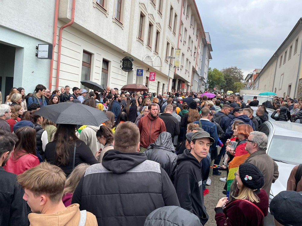 Protest na podporu LGBTI komunity