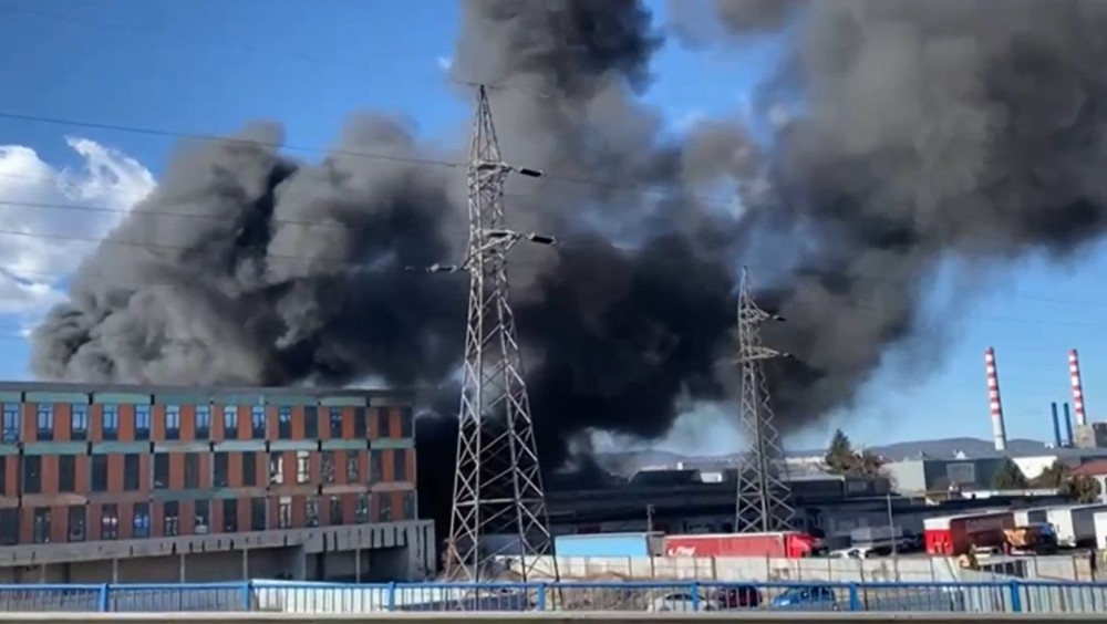 Požiar v areáli Košice 