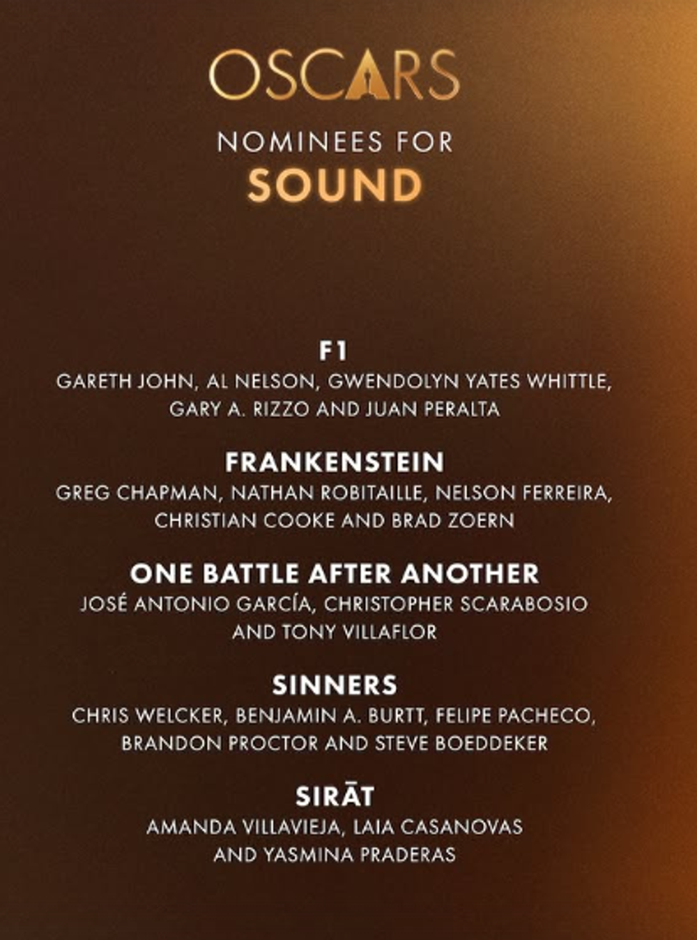 Nominovaní na Oscara 2026