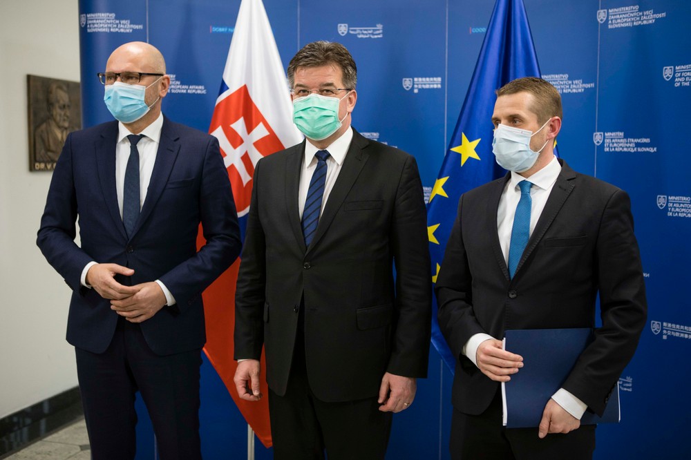 Richard Sulík, Miroslav Lajčák a Martin Klus 