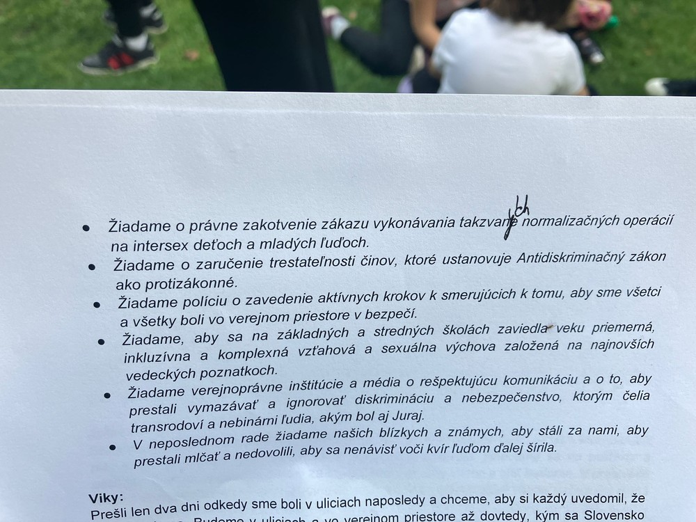 Pochod Zostávame v uliciach na pamiatku Matúša a Juraja