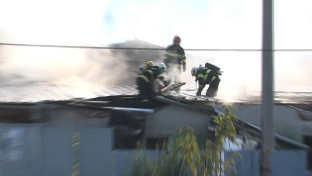 Požiar výrobnej haly pri Humennom. 