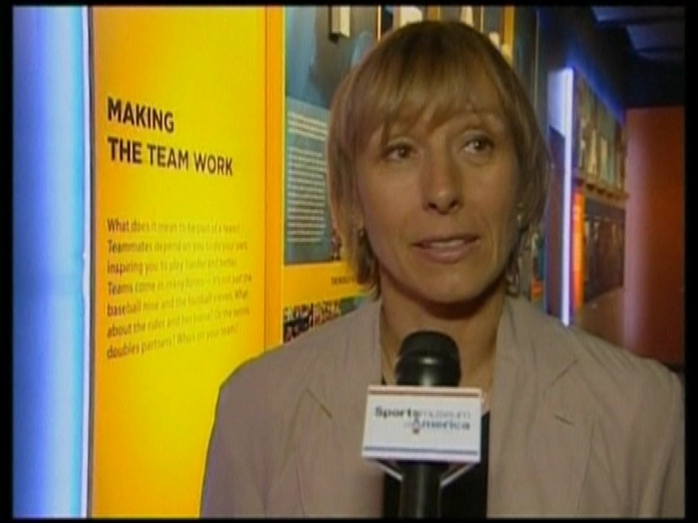 martina navratilova v sportovom muzeu