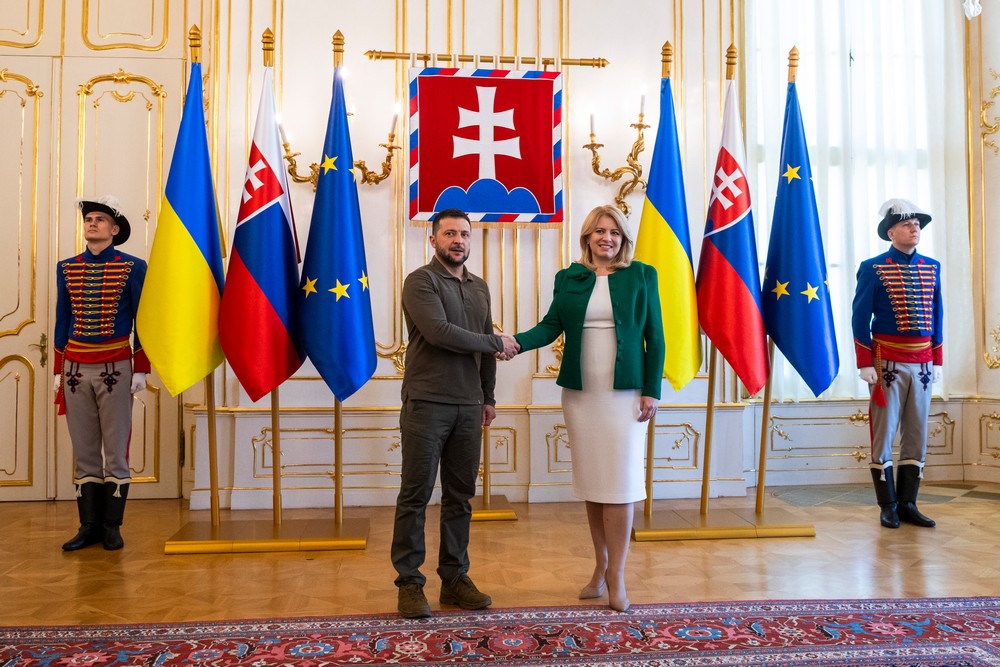 Bratislava Ukrajina Zelenskyj návšteva Slovenska Čaputová prezidentský palác (6)