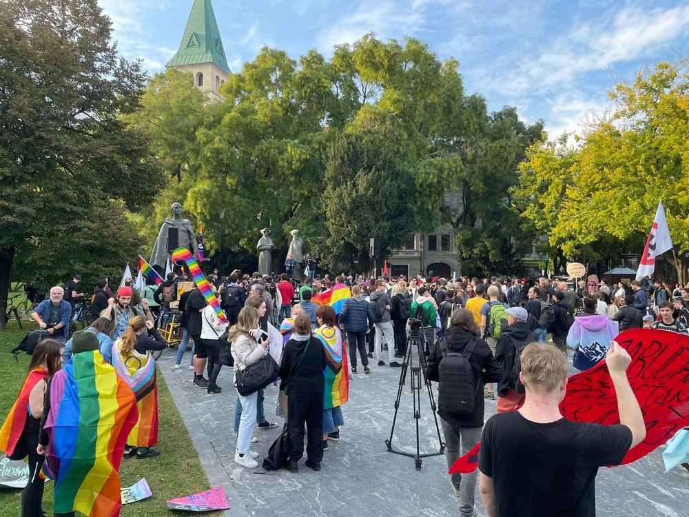 Pochod Zostávame v uliciach na pamiatku Matúša a Juraja