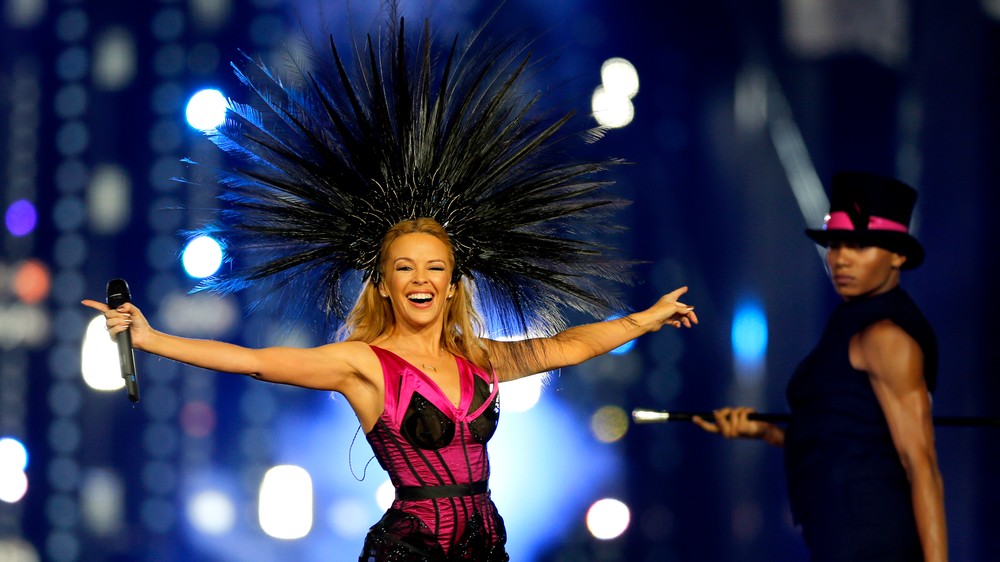 Kylie Minogue na koncerte v Glasgowe