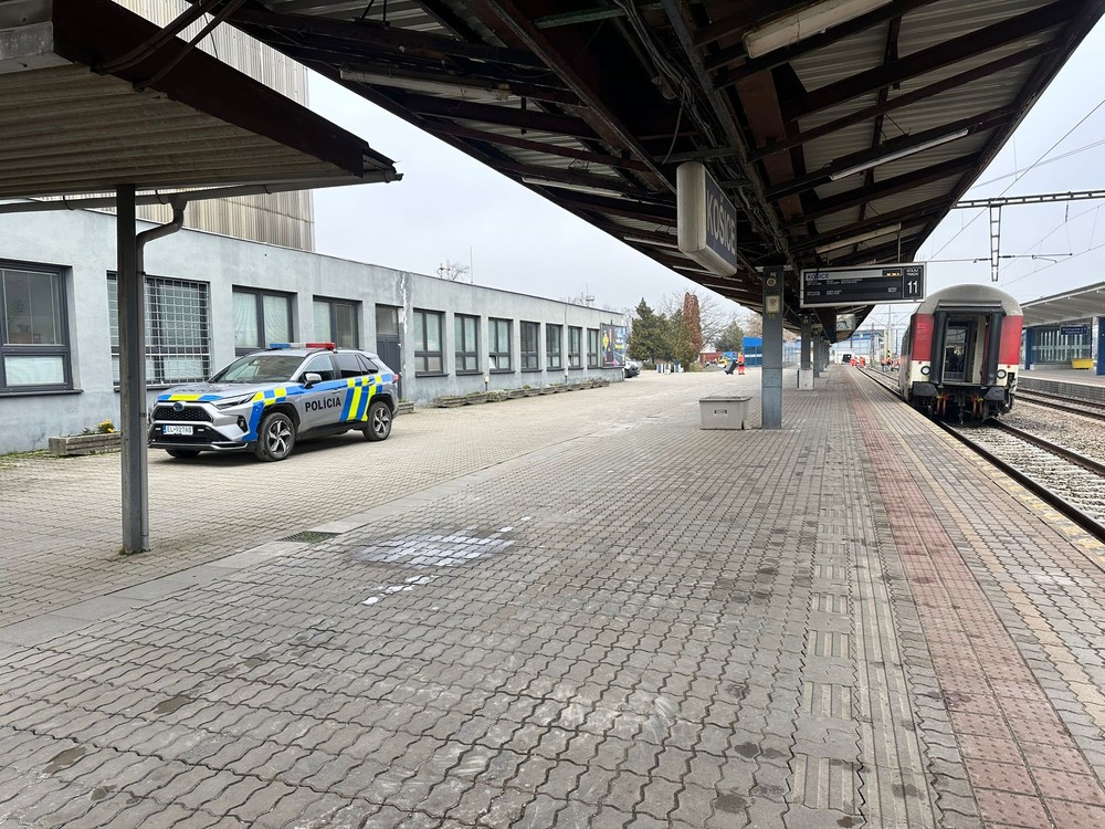 Vykoľajený vlak v Košiciach