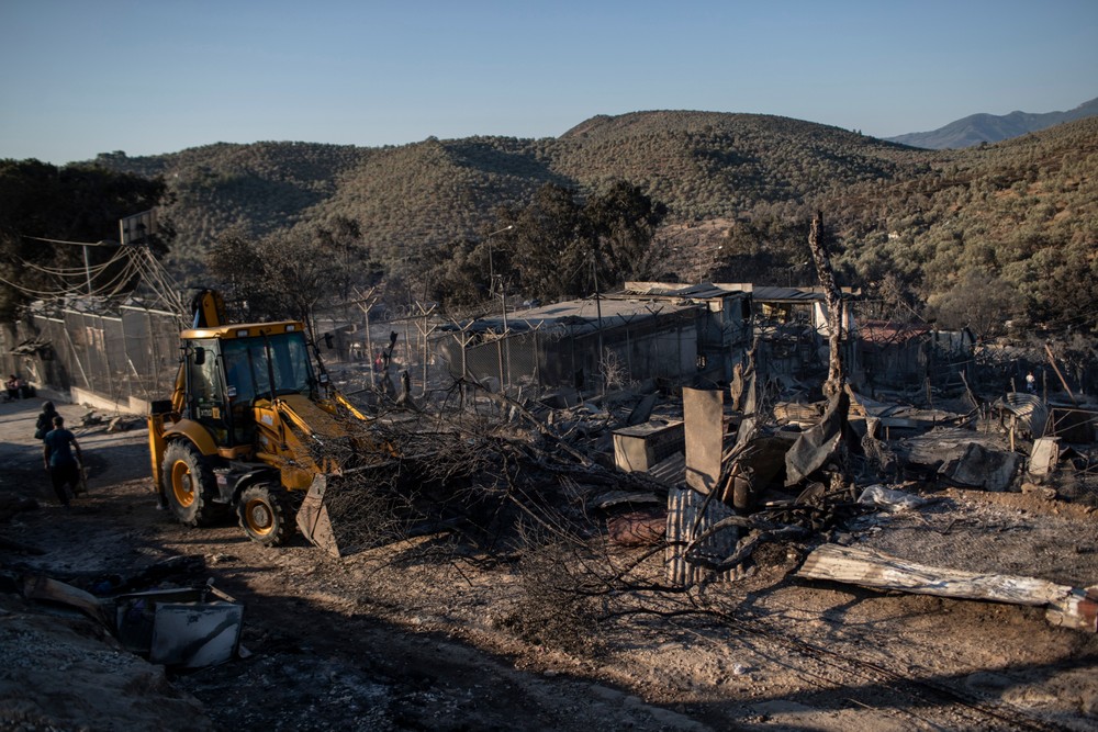 Utečenecký tábor na Lesbose zachvátil ďalší požiar