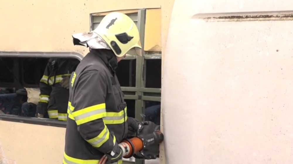 Nácvik záchrany z autobusu