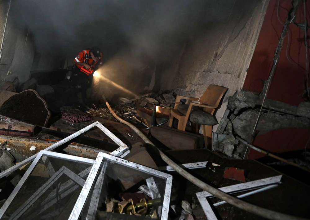 Izrael vojna Palestínčania Gaza armáda útok raketový (2)