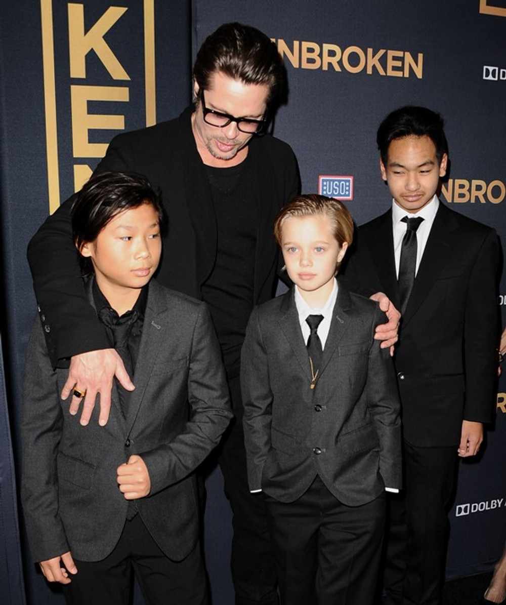  Pax, Shiloh, Maddox a Brad Pitt