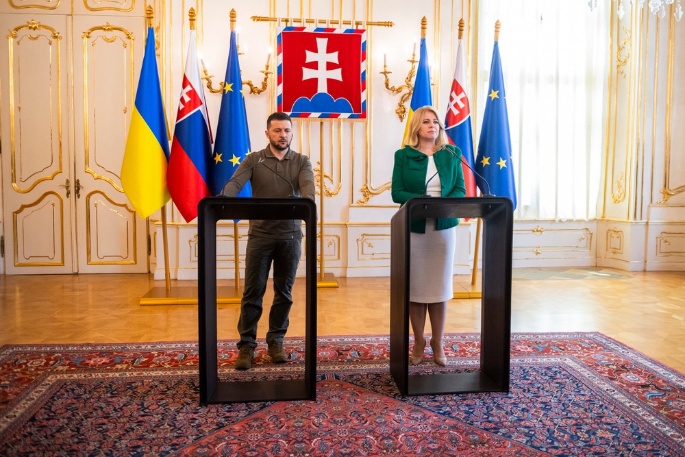 SR Bratislava Ukrajina Zelenskyj návšteva Slovenska Čaputová prezidentský palác (3)