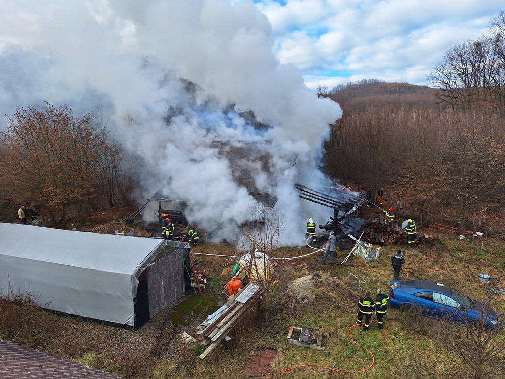 Požiar v obci Nový Salaš