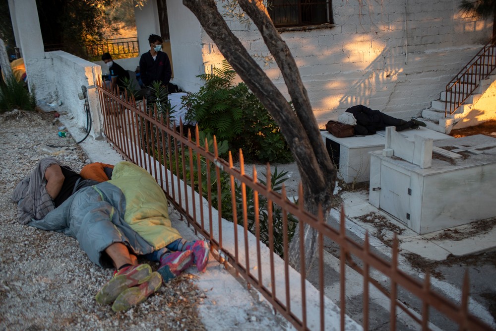 Utečenecký tábor na Lesbose zachvátil ďalší požiar