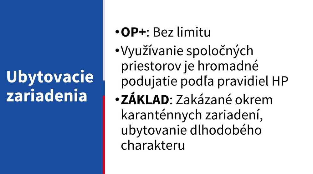 Režim ubytovacích zariadení