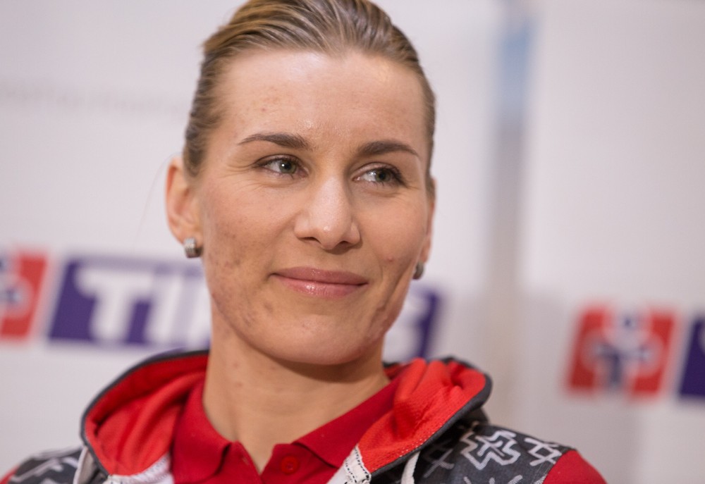 Slovenská biatlonistka Anastasia Kuzminová po návrate zo ZOH 2018 v juhokórejskom Pjongčangu, kde získala jednu zlatú a dve strieborné medaily