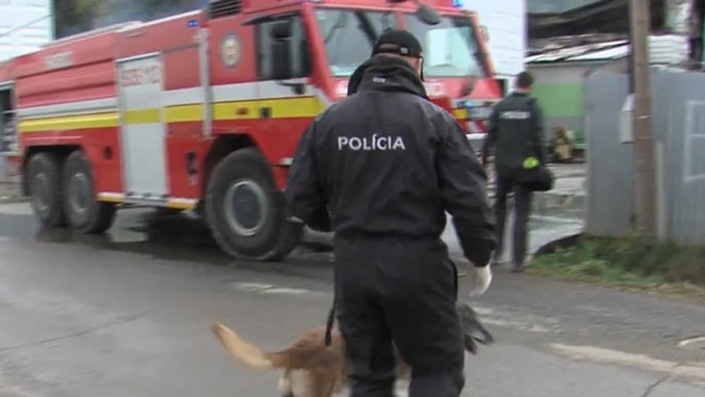 Požiar výrobnej haly pri Humennom. 