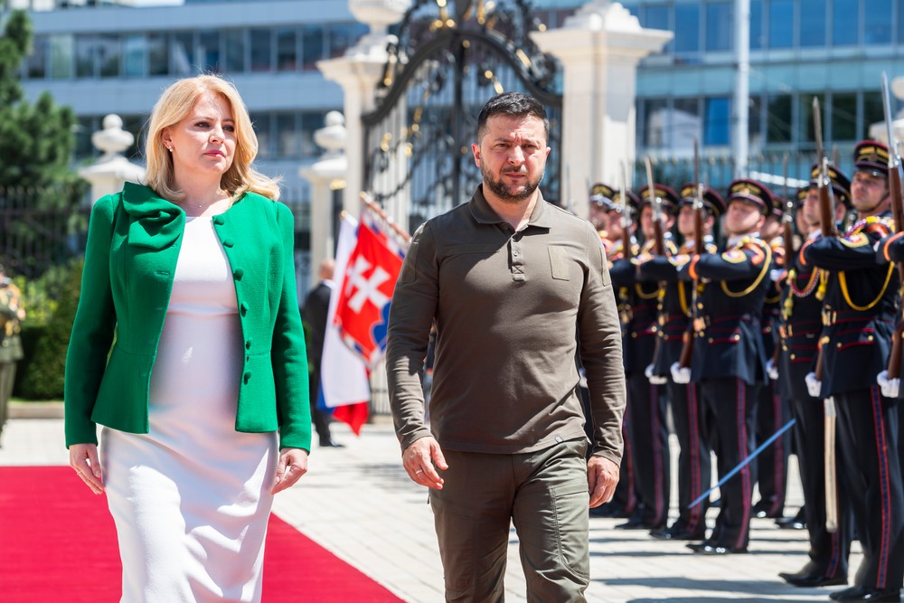 Bratislava Ukrajina Zelenskyj návšteva Slovenska Čaputová prezidentský palác (4)