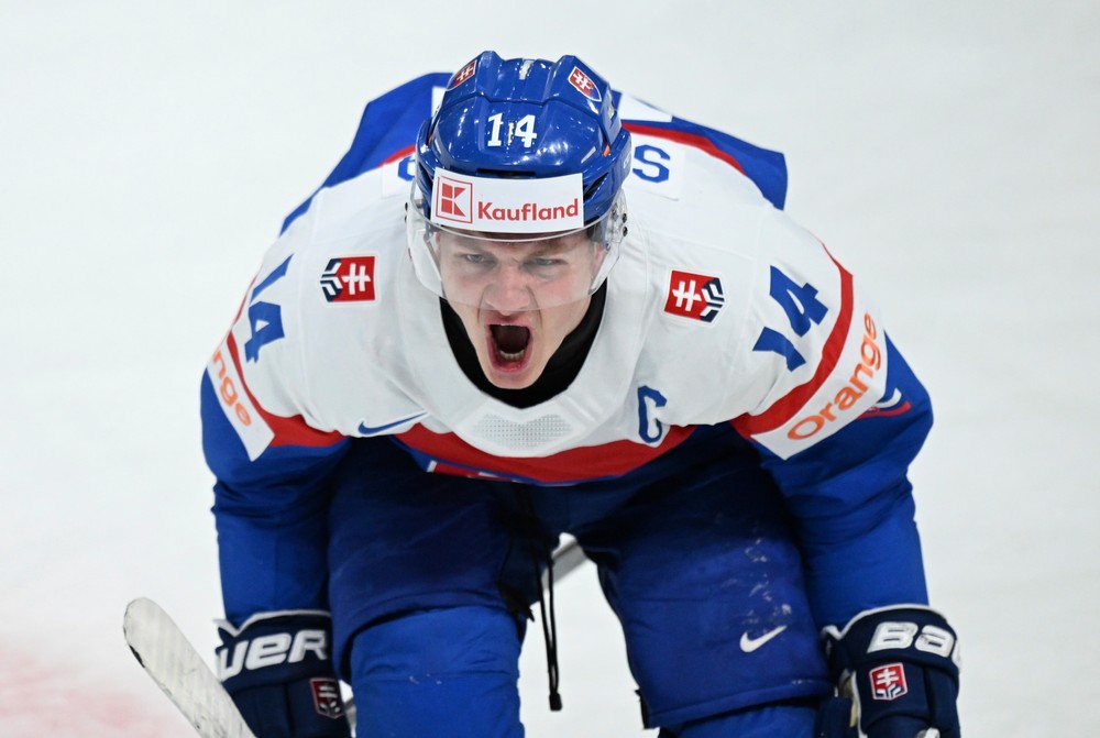 Kapitán Adam Sýkora v zápase Slovensko - Fínsko