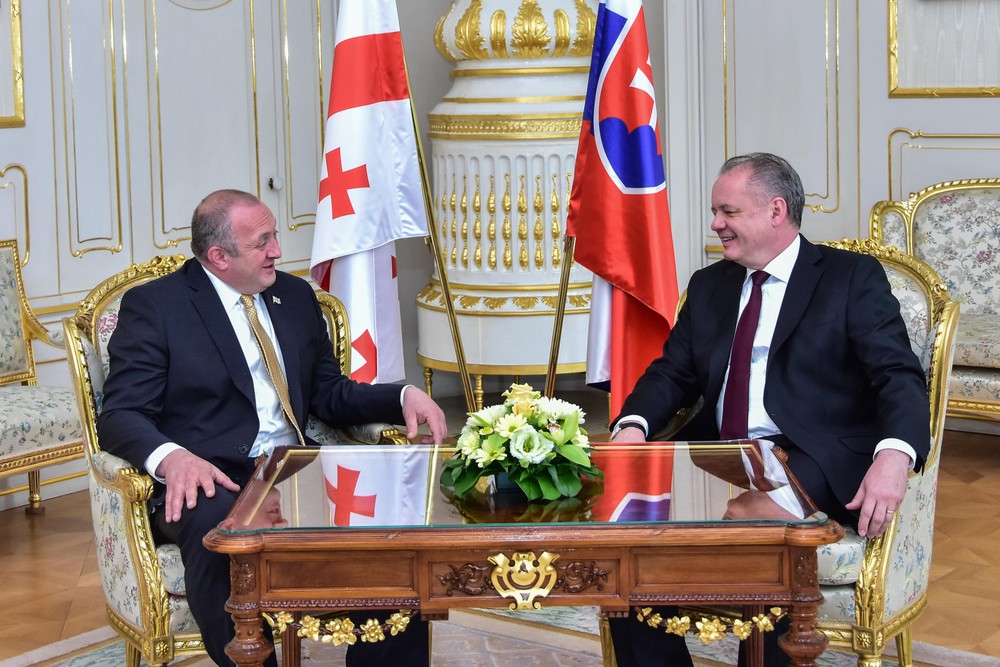 Kiska a gruzínsky prezident